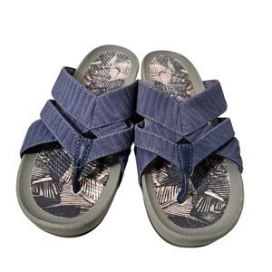 Bare Traps Blue Agatha Thing Wedge Sandals Size 6.5 M